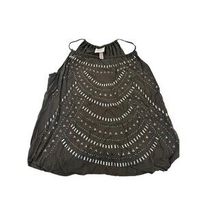 Women’s Knox Rose Green Embellished Tank Top Size Small